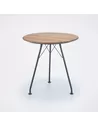 CIRCUM Table Ø74 x 74 cm, Black. Powder coated Metal Frame, Bamboo Table Top.