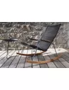 CLICK Rocking Chair with Black lamellas. Powder coated grey metal Parts in bamboo.