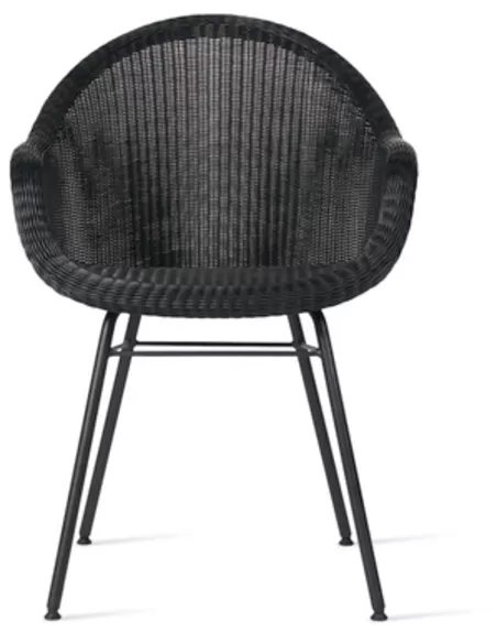 Edgard Dining Chair steel A base Black