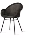 Edgard Dining Chair steel A base Black