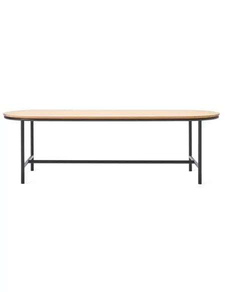 Contour table 250X90cm Charcaol/teak