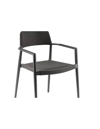 Chili dining armchair alu charc text antracite qdf