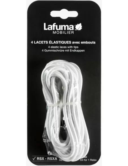 Elastic laces with endings for RSX(A)Blanc