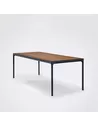FOUR Table 210x90 cm. Black aluminum frame Bamboo lamellas.